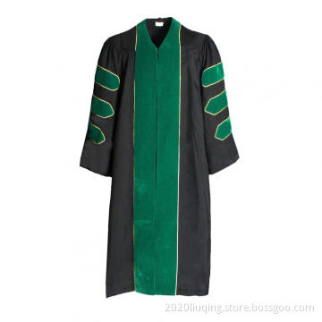 Emerald Green Velvet Graduation Doctor Gown